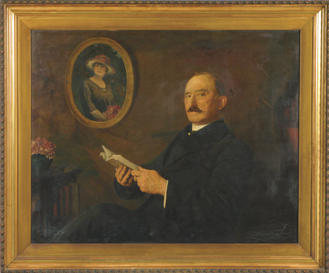 Appraisal: AMERICAN VICTORIAN SCHOOL OIL ON CANVAS Man seated holding an