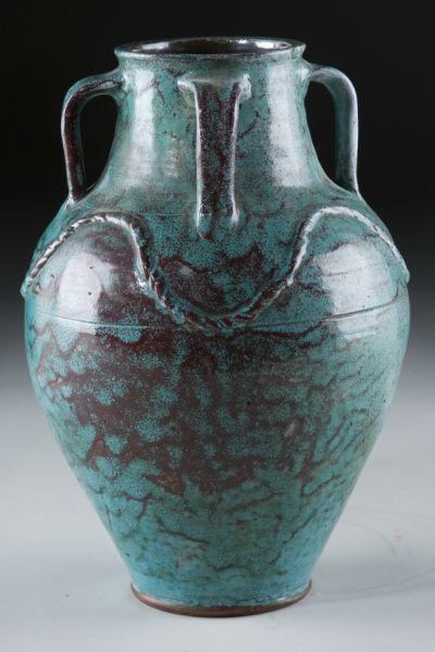 Appraisal: Jugtown Chinese Blue Persian Jar circa s outstanding example of