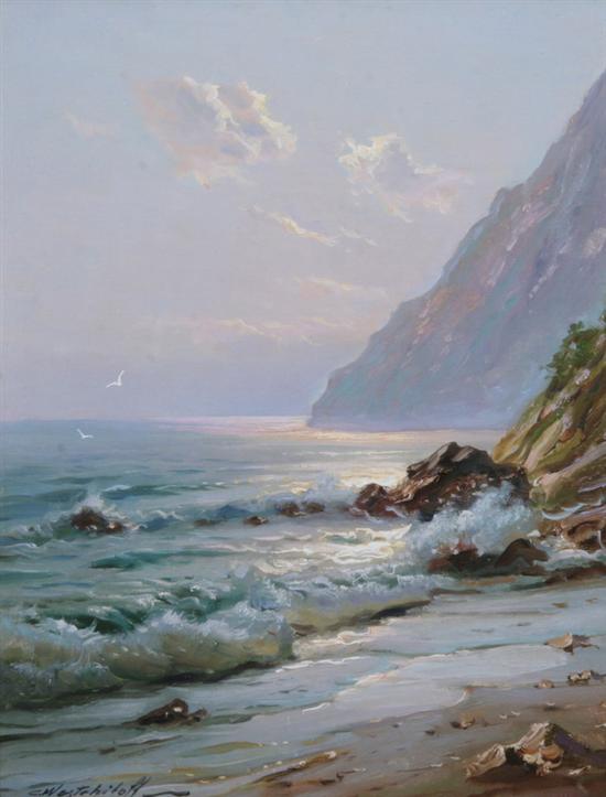 Appraisal: CONSTANTIN ALEKSANDROVICH WESTCHILOFF Russian - OFF THE COAST OF CAPRI