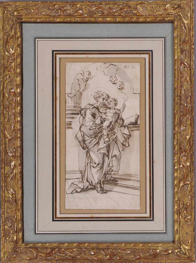 Appraisal: ATTRIBUTED TO GIACOMO DEL PO - ST JOSEPH HOLDING THE