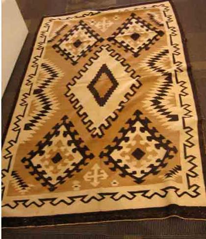 Appraisal: Two Native American blankets Woven in tan grey brown and