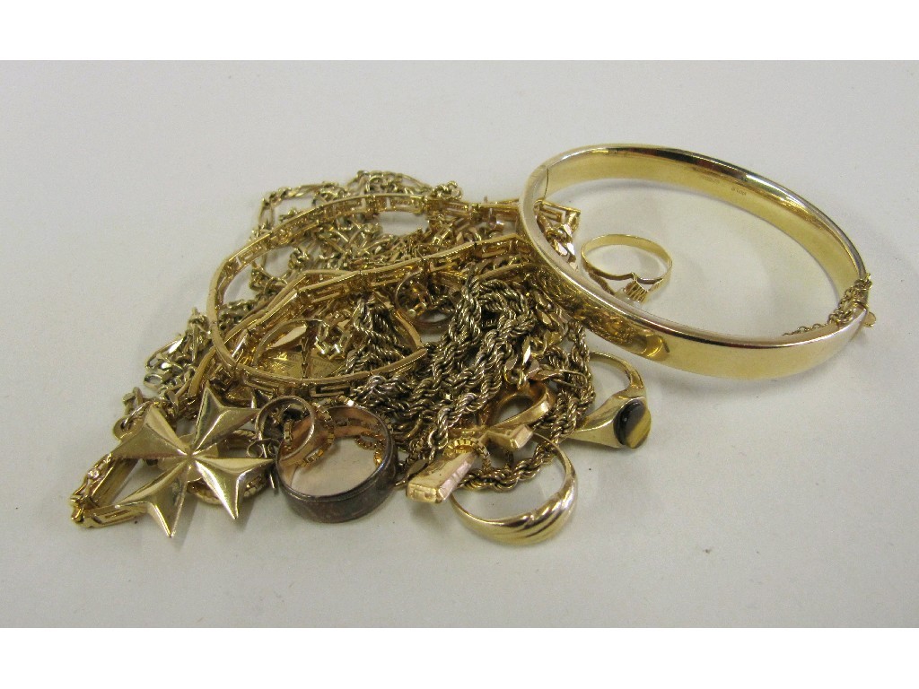 Appraisal: Lot of ct gold to include Greek key design necklace