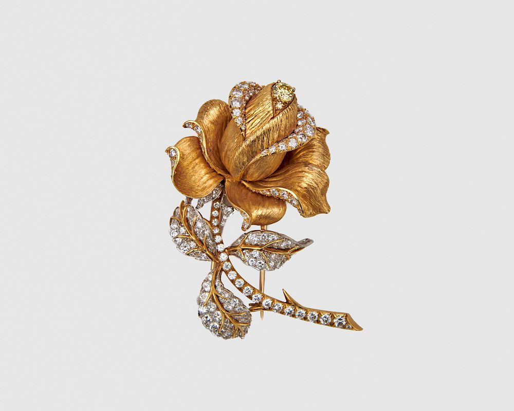 Appraisal: VAN CLEEF ARPELS K Gold Platinum Diamond and Colored Diamond