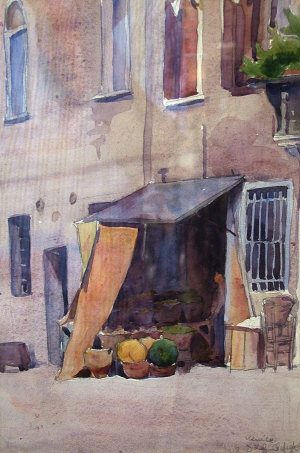 Appraisal: David Gilchick - - 'Venice' watercolour signed titled and dated