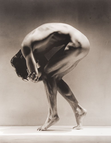 Appraisal: GORMAN GREG - Tony bent over Gum platinum print x