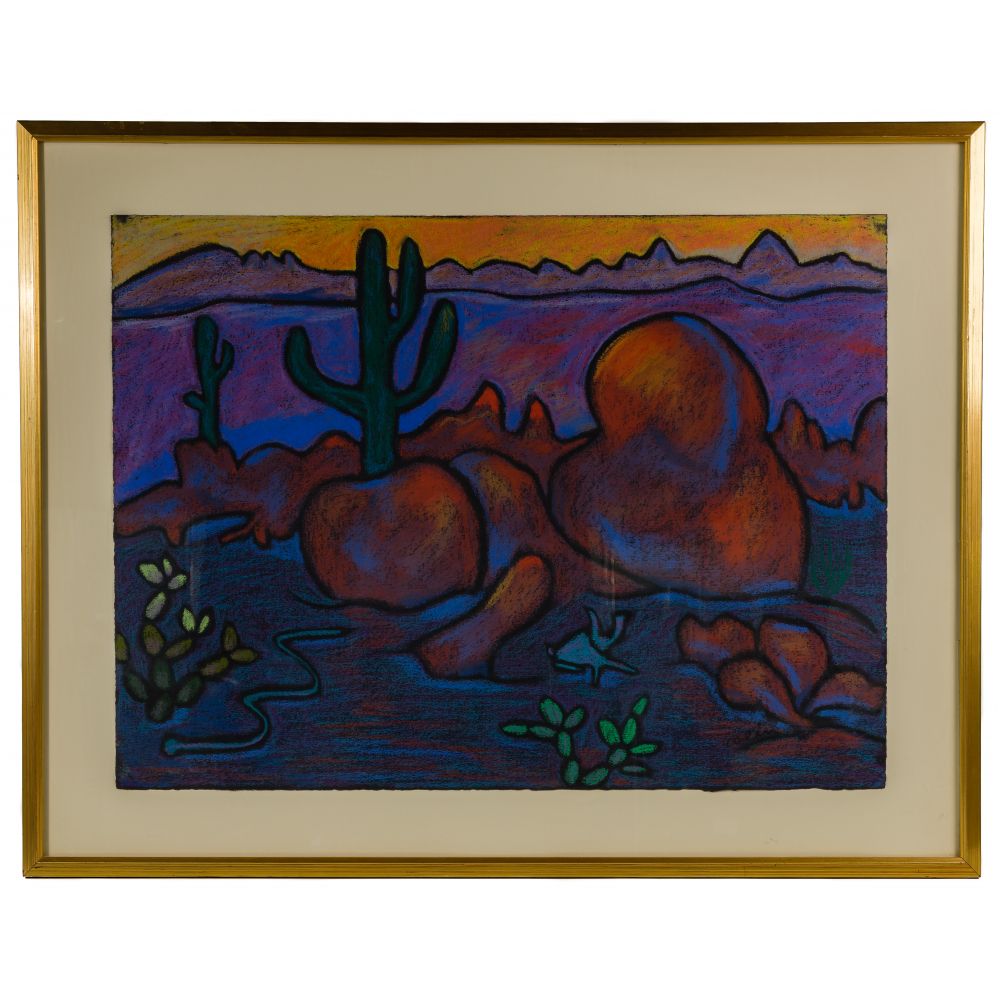 Appraisal: GEORGE COLIN AMERICAN - SOUTHWEST SCENE PASTEL ON PAPER signed