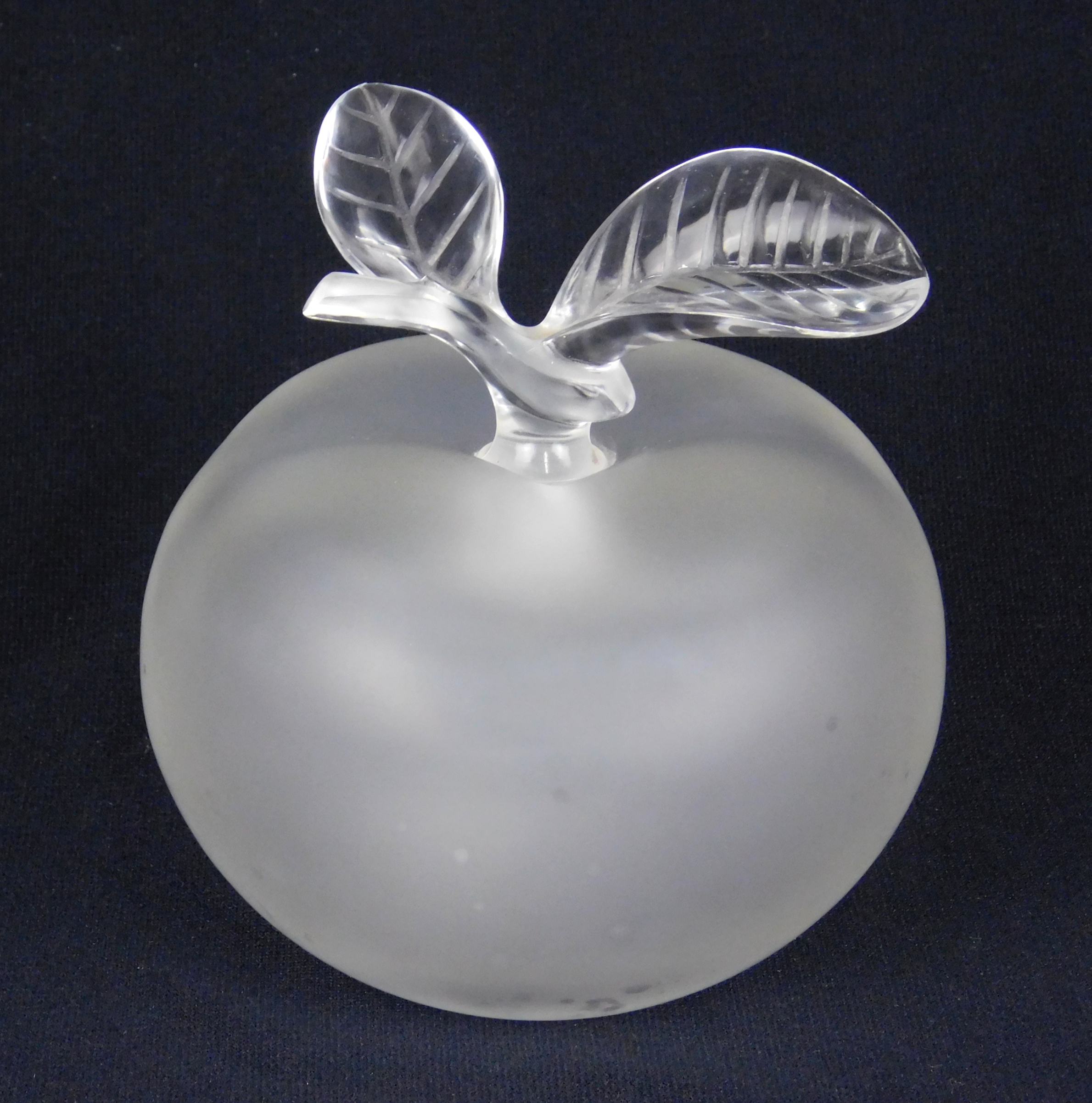 Appraisal: Lalique frosted glass perfume for Nina Ricci 'Grande Pomme' wich