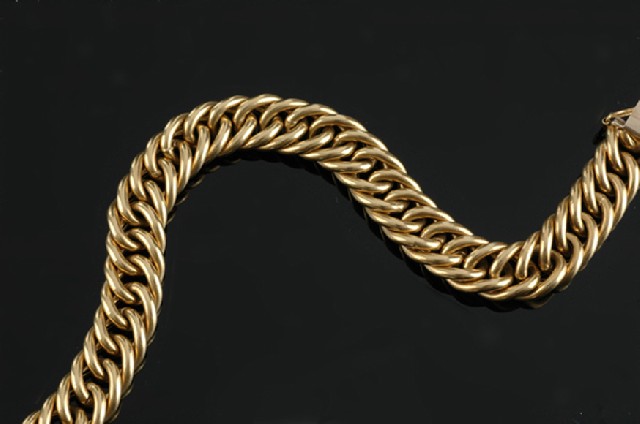 Appraisal: An Italian gold curblink bracelet The ct gold bracelet weighing