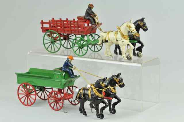 Appraisal: KENTON DRAY AND STAKE WAGON Both cast iron one painted