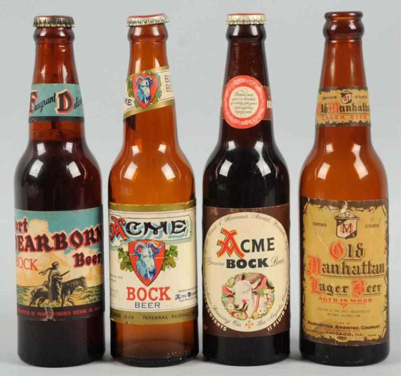 Appraisal: Lot of Labeled Beer Bottles Includes two ACME one Old