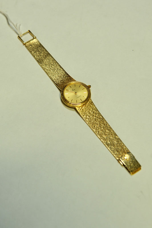 Appraisal: LADIES K GOLD WATCH Concord ladies watch with circular dial