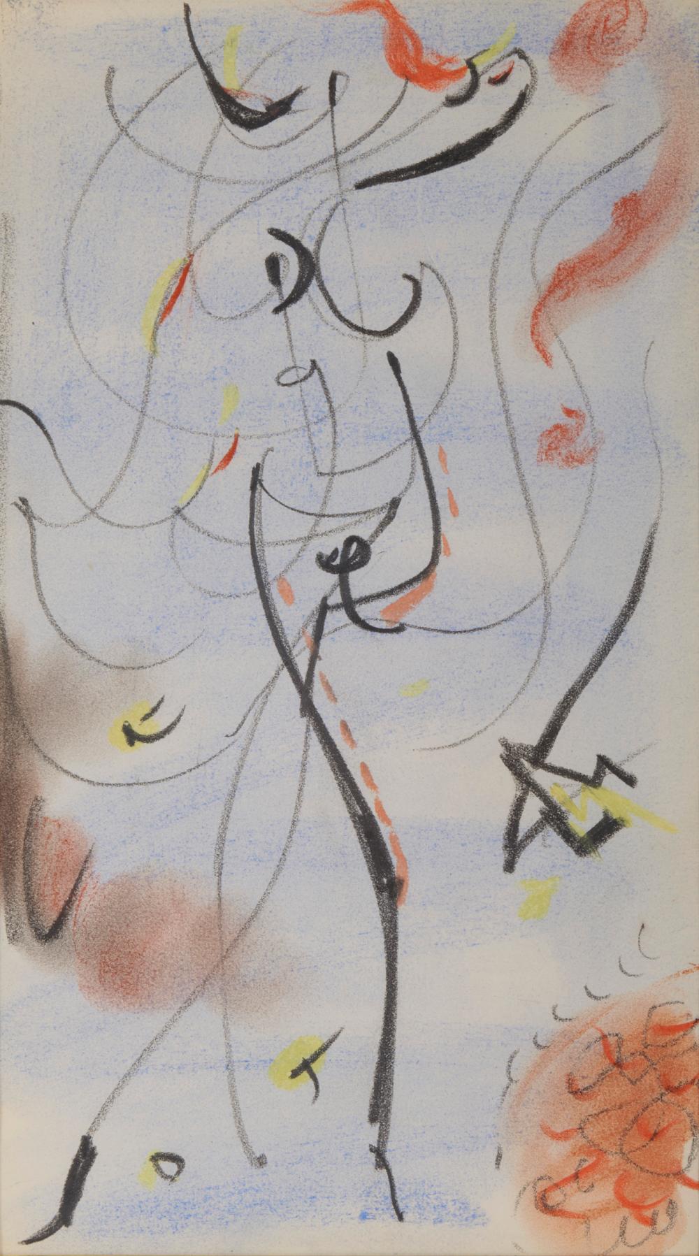 Appraisal: ANDR MASSON French - Mangeur de Feu crayon on paper