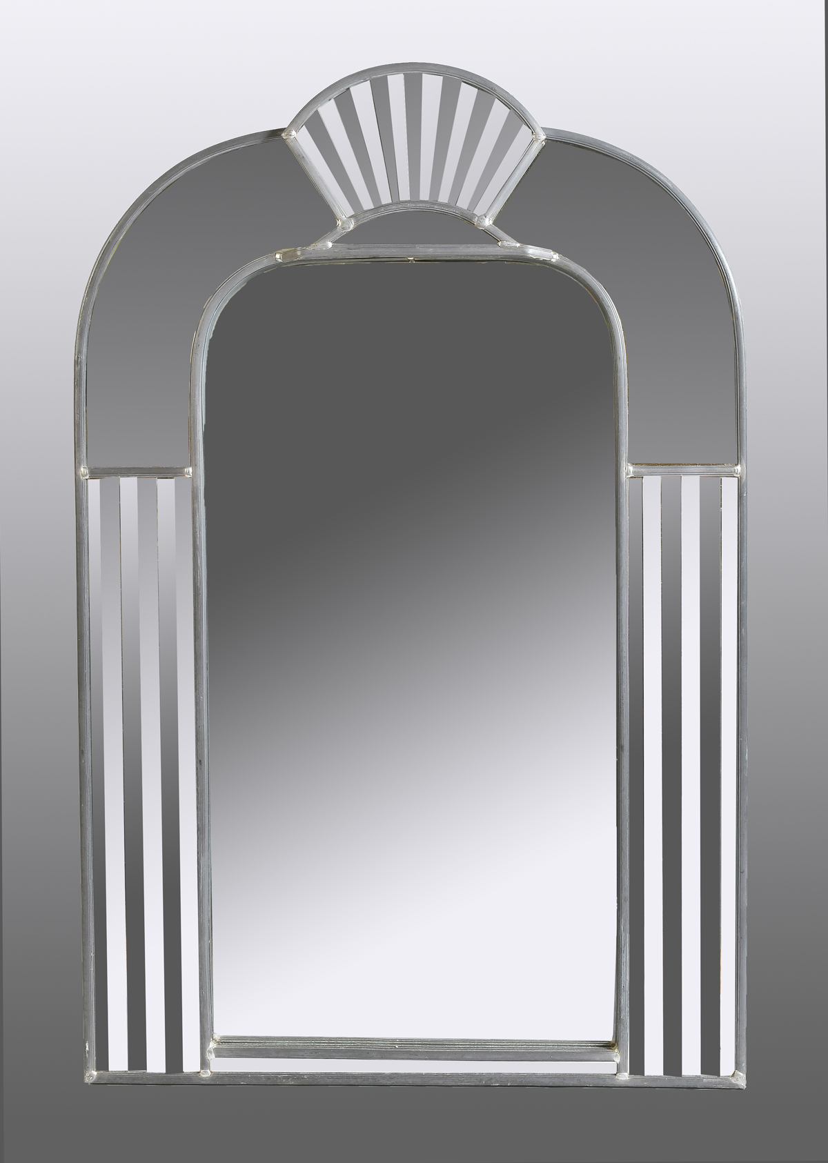 Appraisal: CARVER'S GUILD WALL MIRROR - Arched hall mirror by the