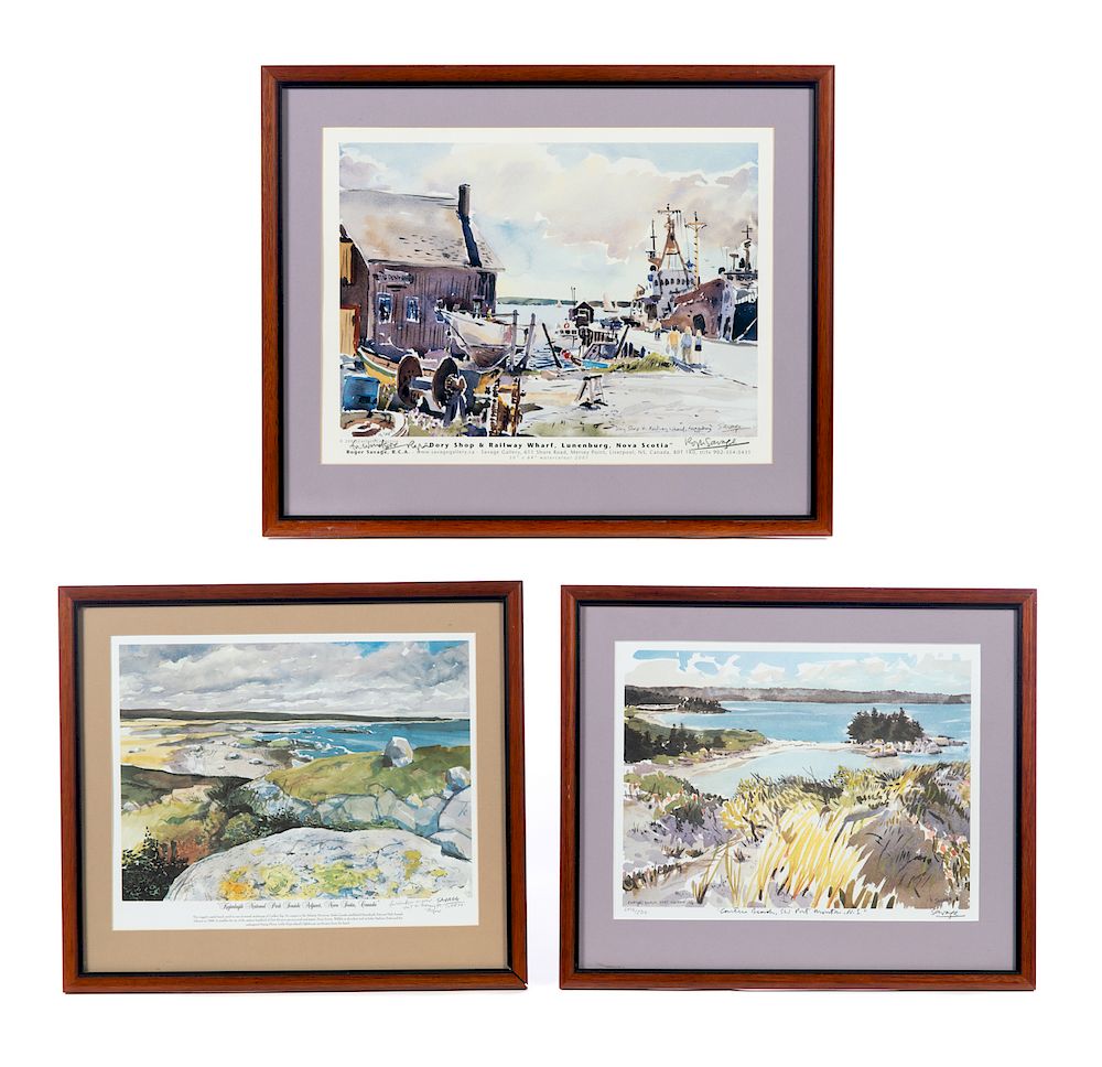 Appraisal: Canadian Artist Savage Water Color Prints Good condition with normal