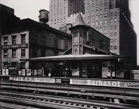 Appraisal: ABBOTT BERENICE - Barclay Street Station Silver print x inches