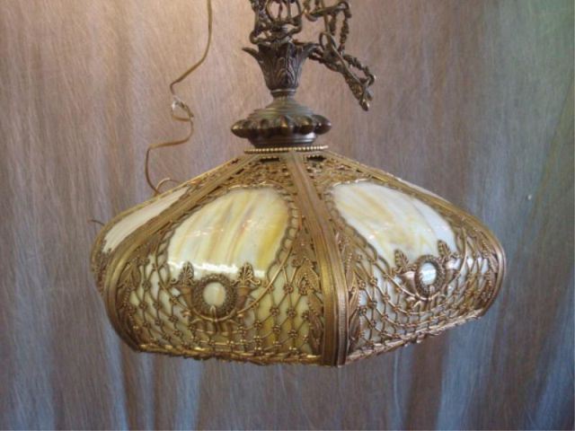 Appraisal: Tiffany Style Chandelier Looks to have had top added to