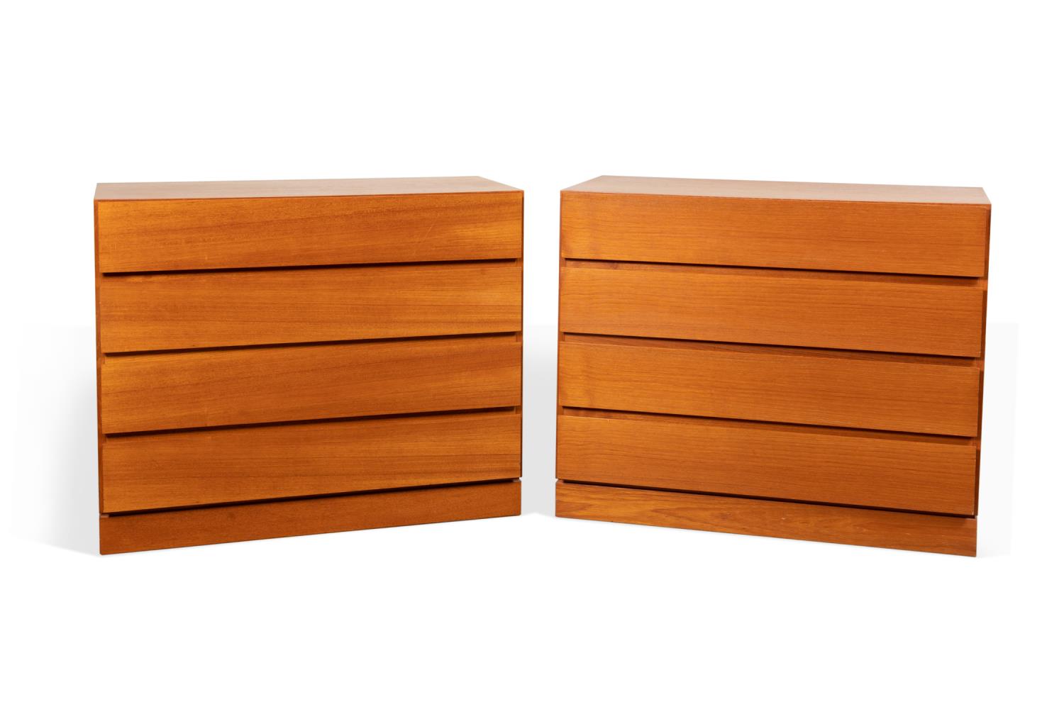 Appraisal: PR DANISH MCM FOUR DRAWER CHESTS Arne Wahl Iversen for