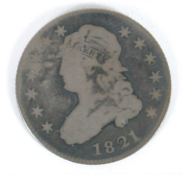 Appraisal: Capped Bust Quarter Dollar G-VG - Has dent