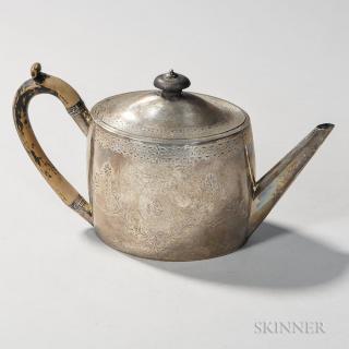 Appraisal: George III Sterling Silver Teapot London - Henry Chawner John