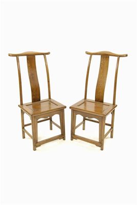 Appraisal: A set of eight Chinese elm dining chairs with curved