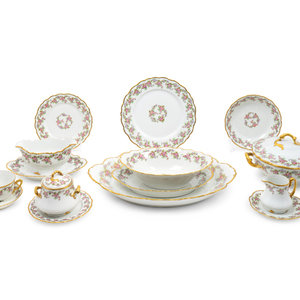 Appraisal: A Limoges Porcelain Dinner Service A LANTERNIER CO - Comprising