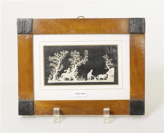 Appraisal: SILHOUETTE German th century In rectangular wooden frame x cm