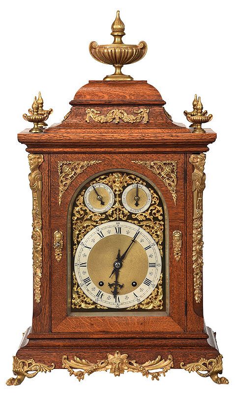 Appraisal: Winterhalder Hofmeier Bracket Chime Clock German circa dome top oak