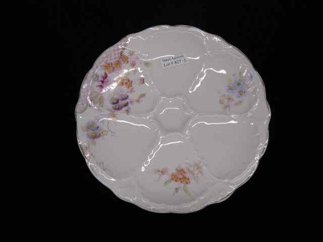 Appraisal: Victorian Porcelain Oyster Plate floral sprays ''