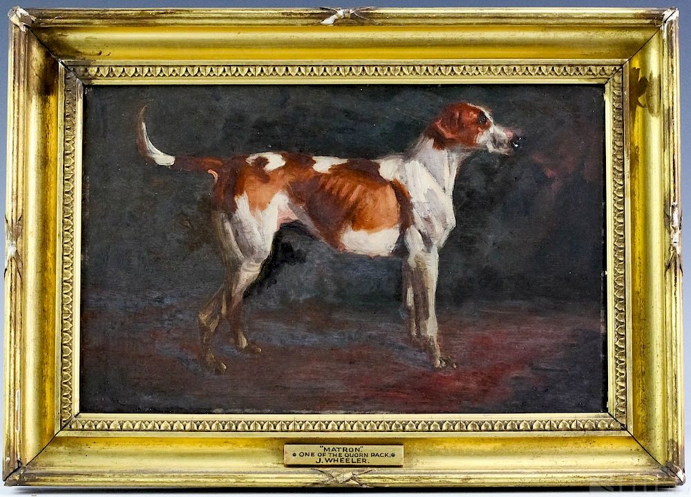 Appraisal: John Wheeler - UK Dog Portrait Painting John Wheeler Great