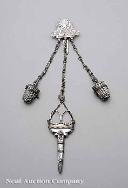 Appraisal: A Victorian Sterling Silver Chatelaine maker AD London length in