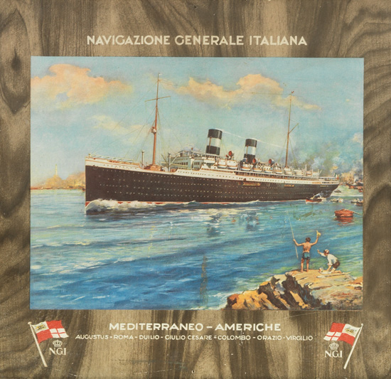 Appraisal: ITALIAN LINE Augustus Navigazione Generale Italiana Mediterraneo - Americhe Color