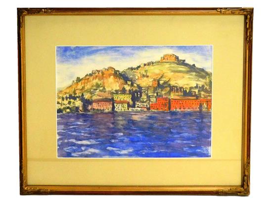 Appraisal: Frank Simon Herrmann American - watercolor on paper depicting Naples