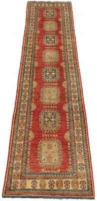 Appraisal: An Estate Persian Kazak Runner Apprx '- x '- Low