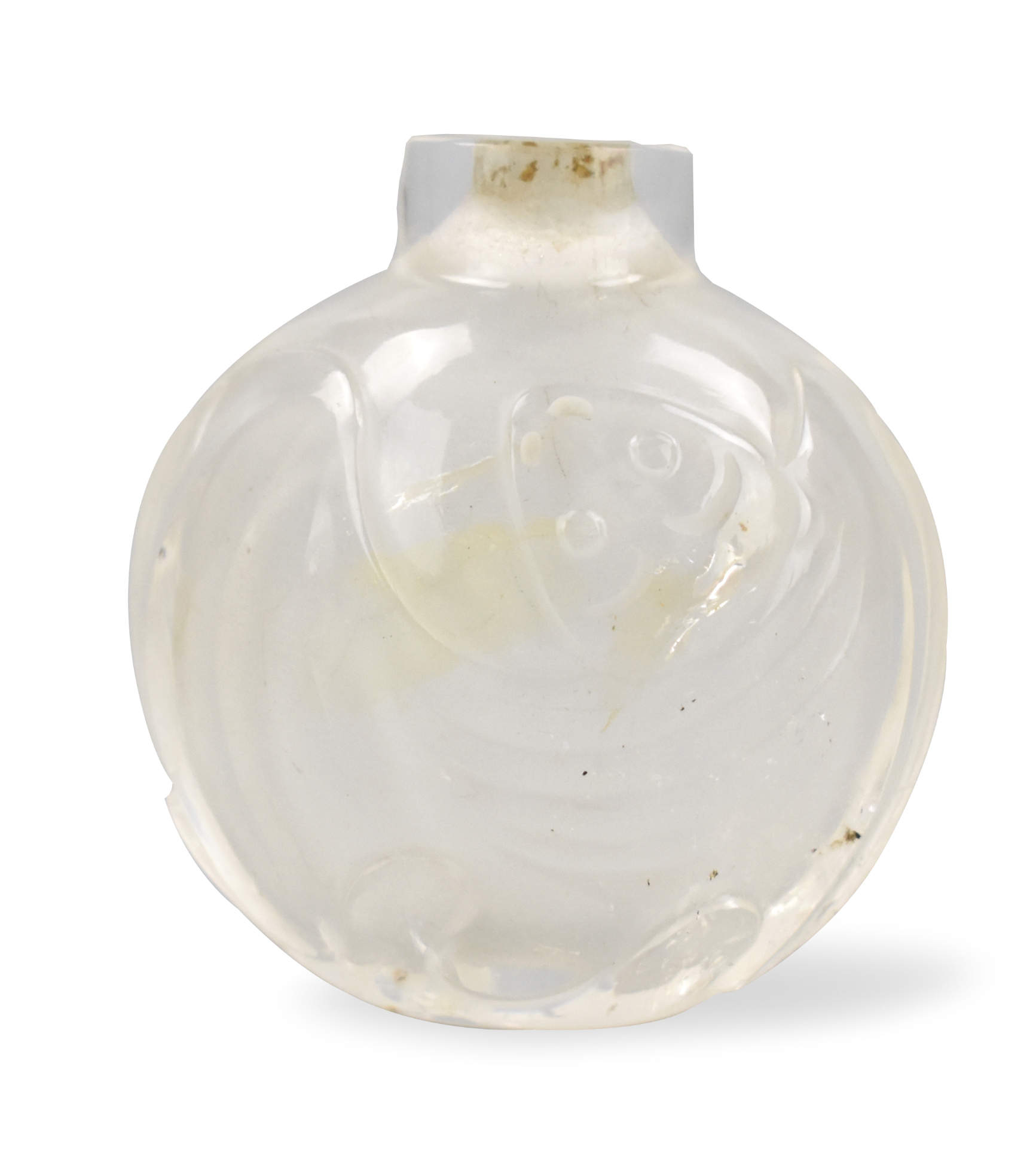 Appraisal: Finely carved Chinese late Qing Dynasty rock crystal snuff bottle