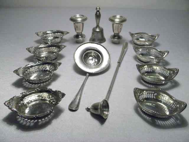 Appraisal: Group lot of assorted sterling silver Includes eight Gorham reticulated