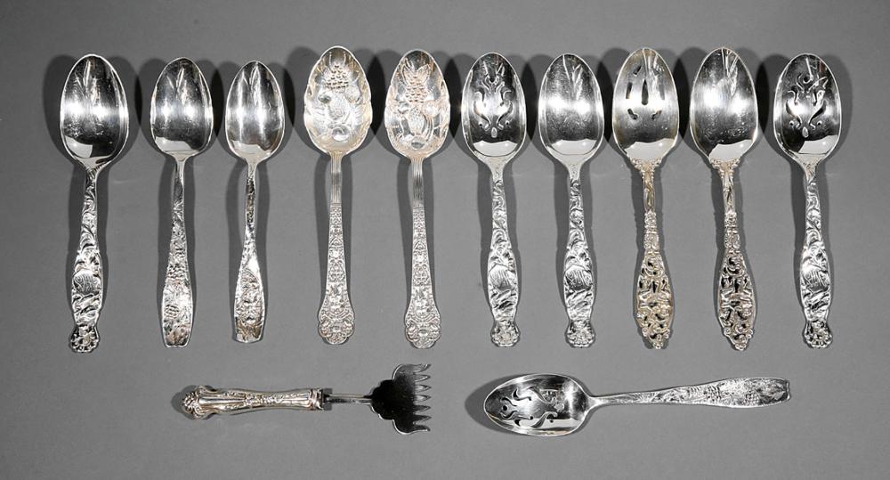 Appraisal: Group of American Victorian Sterling Silver Serving Pieces various makers