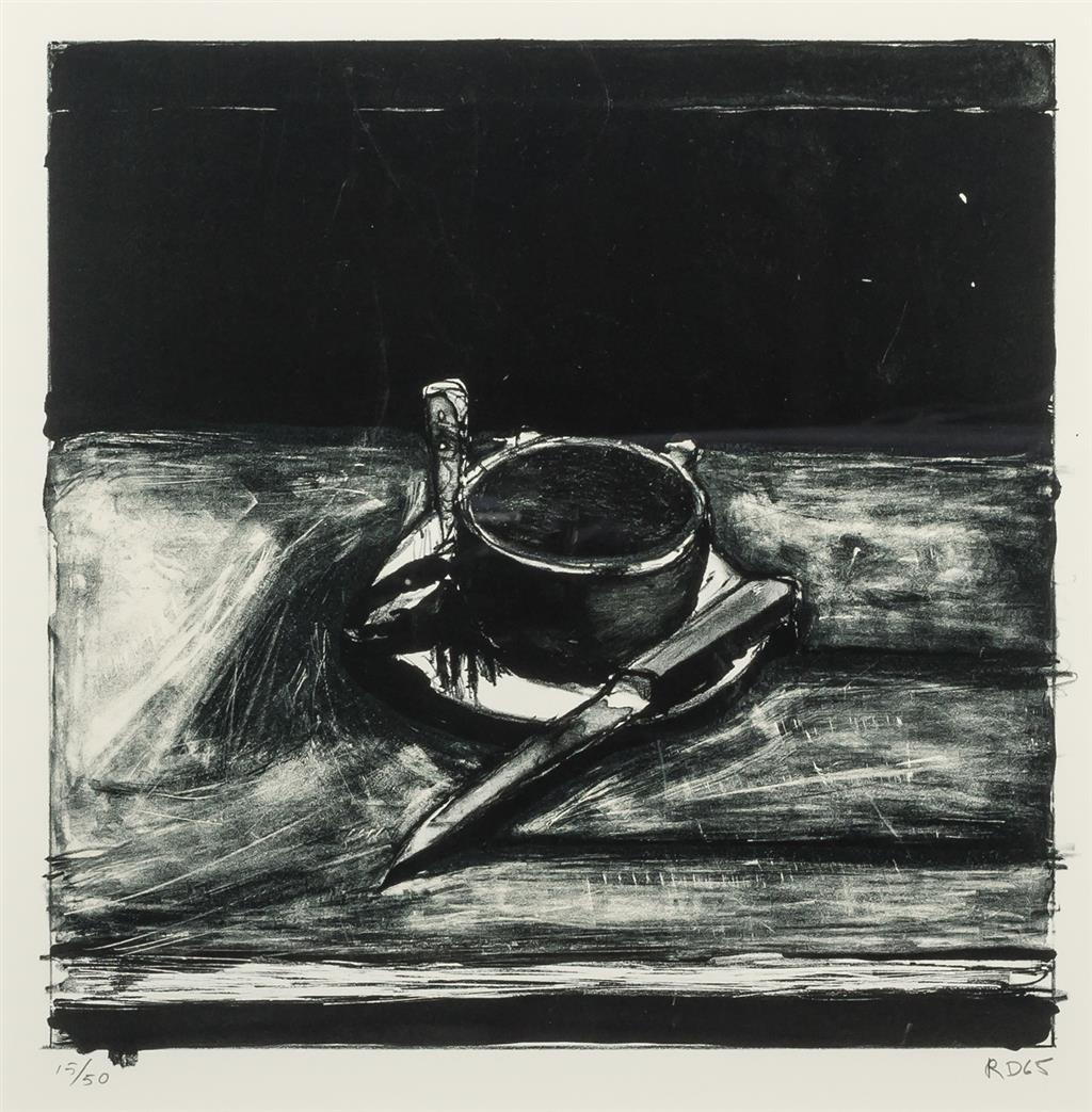 Appraisal: RICHARD DIEBENKORN American - Cup and Saucer Lithograph on Rives