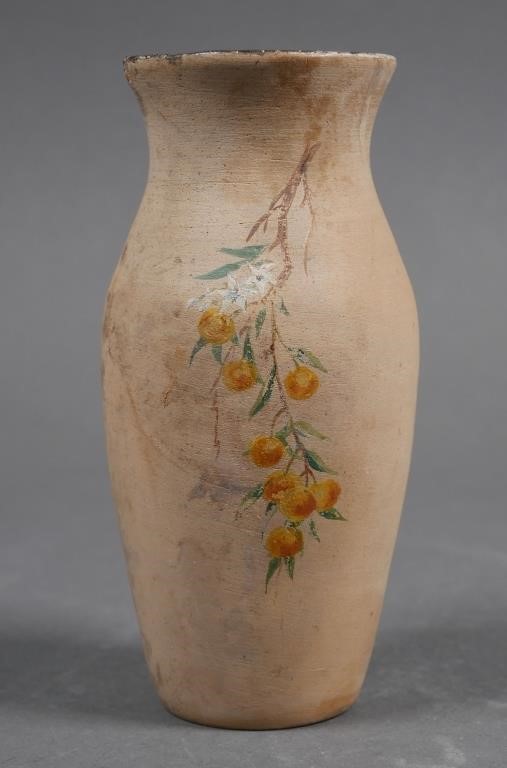 Appraisal: Florida pottery vase with painted oranges possibly by Graack or