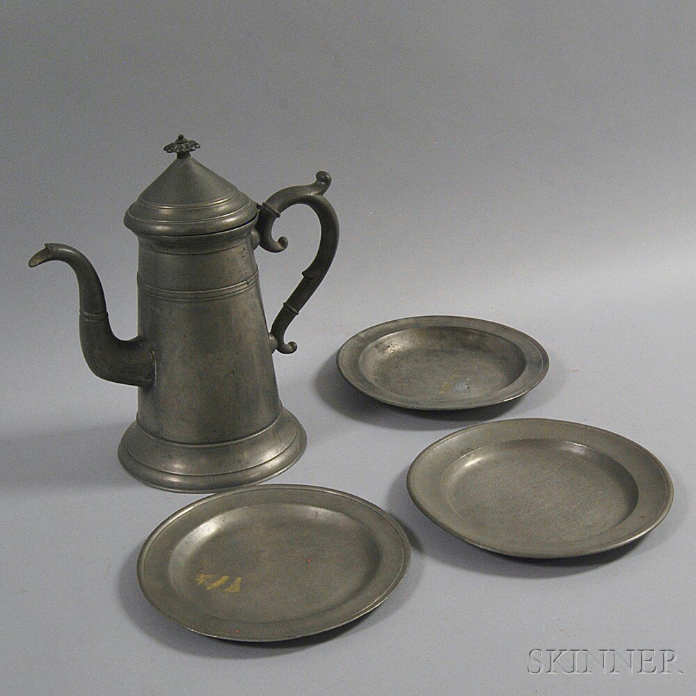 Appraisal: Four Pewter Items th and th century three English plates