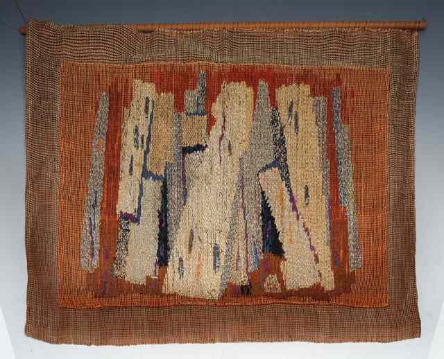 Appraisal: Theo Moorman British - A textile wall hanging in oranges