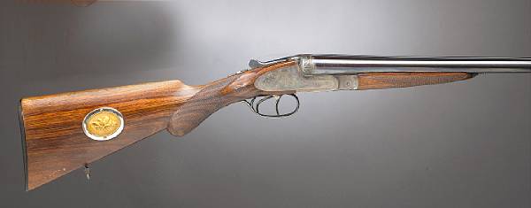 Appraisal: A gauge Belgian double barrel ejector guncirca Serial no gauge