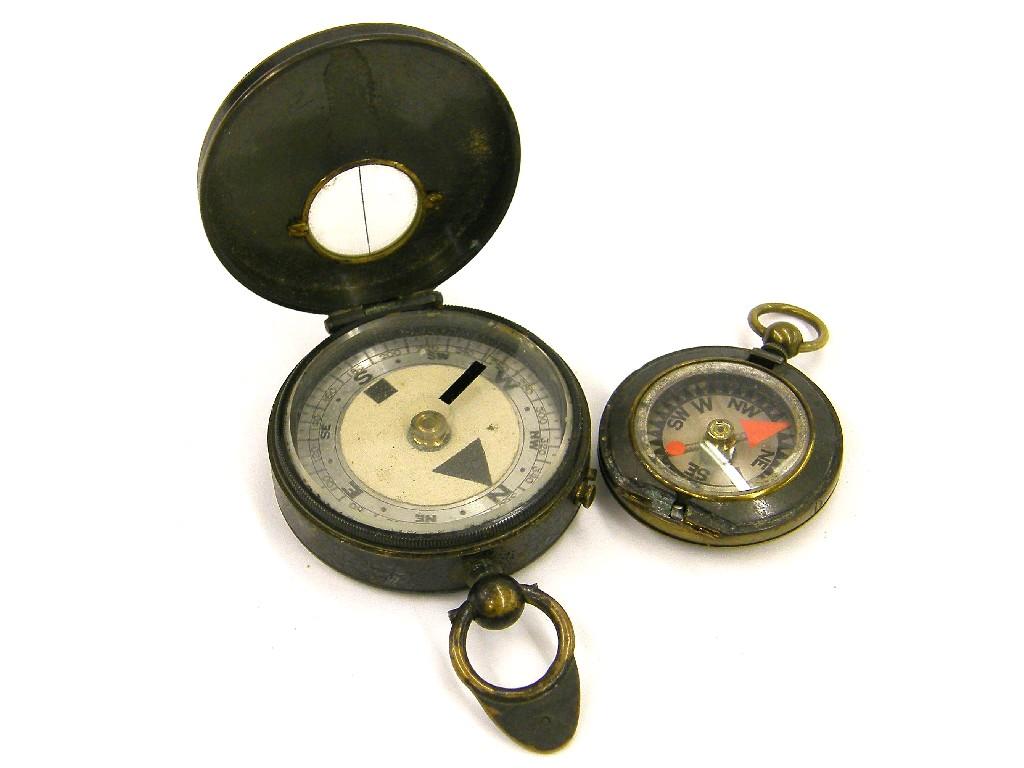 Appraisal: Interesting half hunter pocket compass with one other