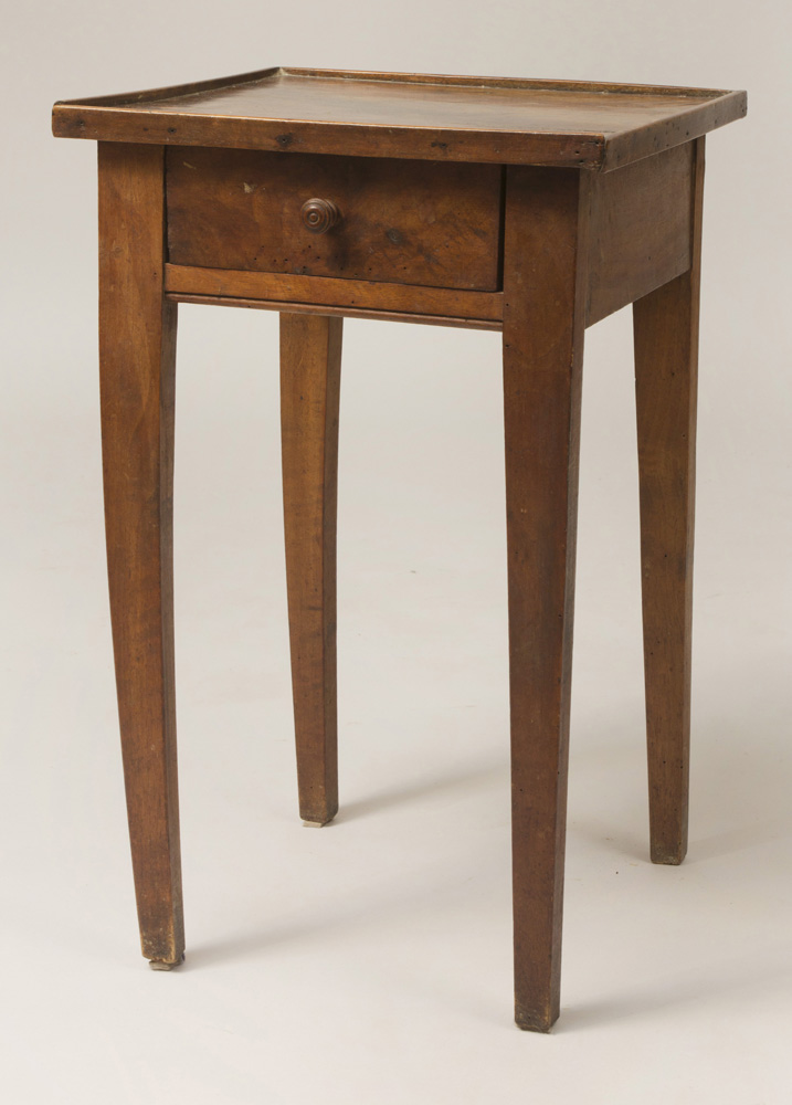 Appraisal: Continental Neoclassical Walnut Single-Drawer Night Table x x in Property