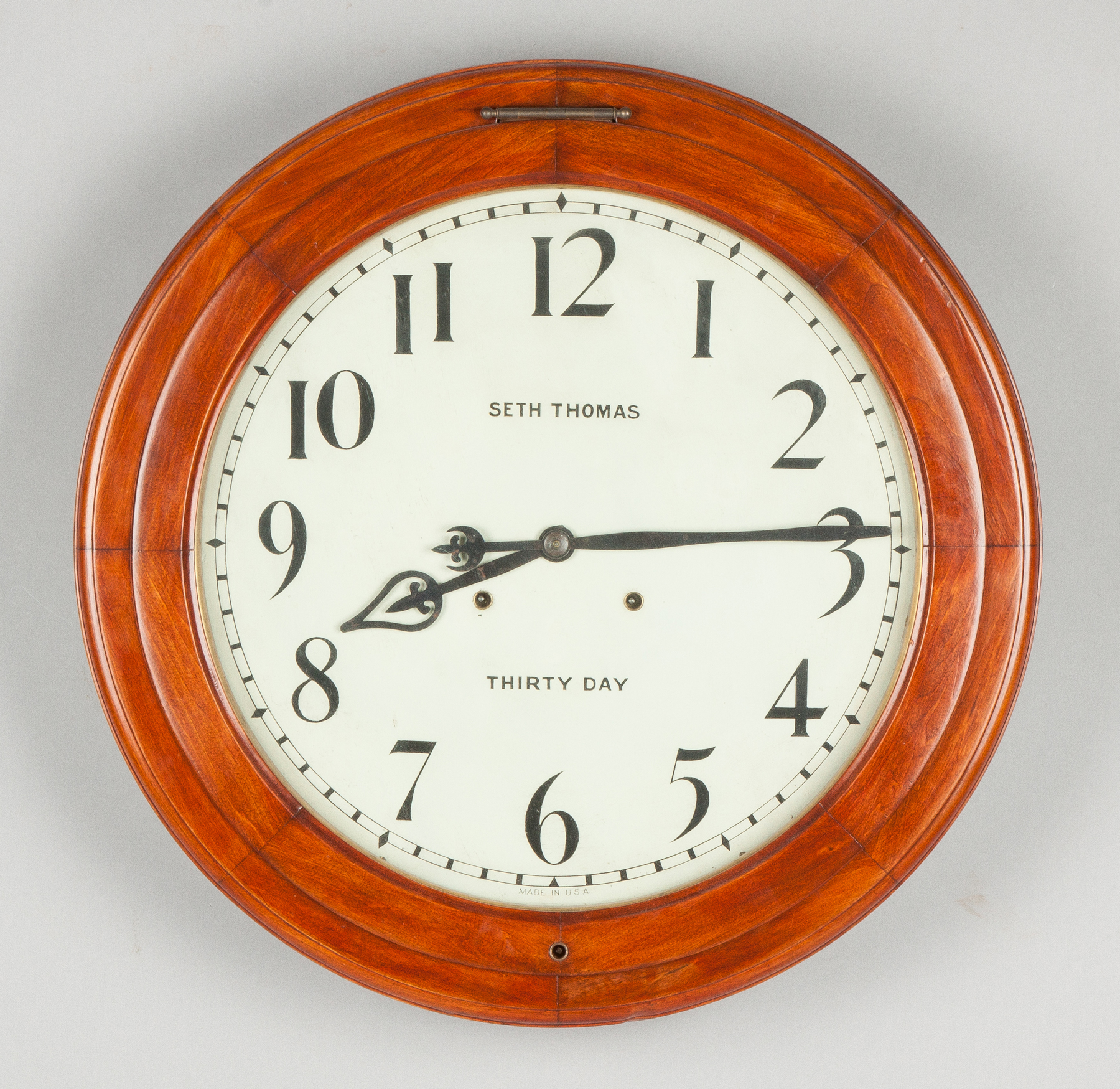 Appraisal: Seth Thomas Arcade Clock Cherry case old refinish Original painted