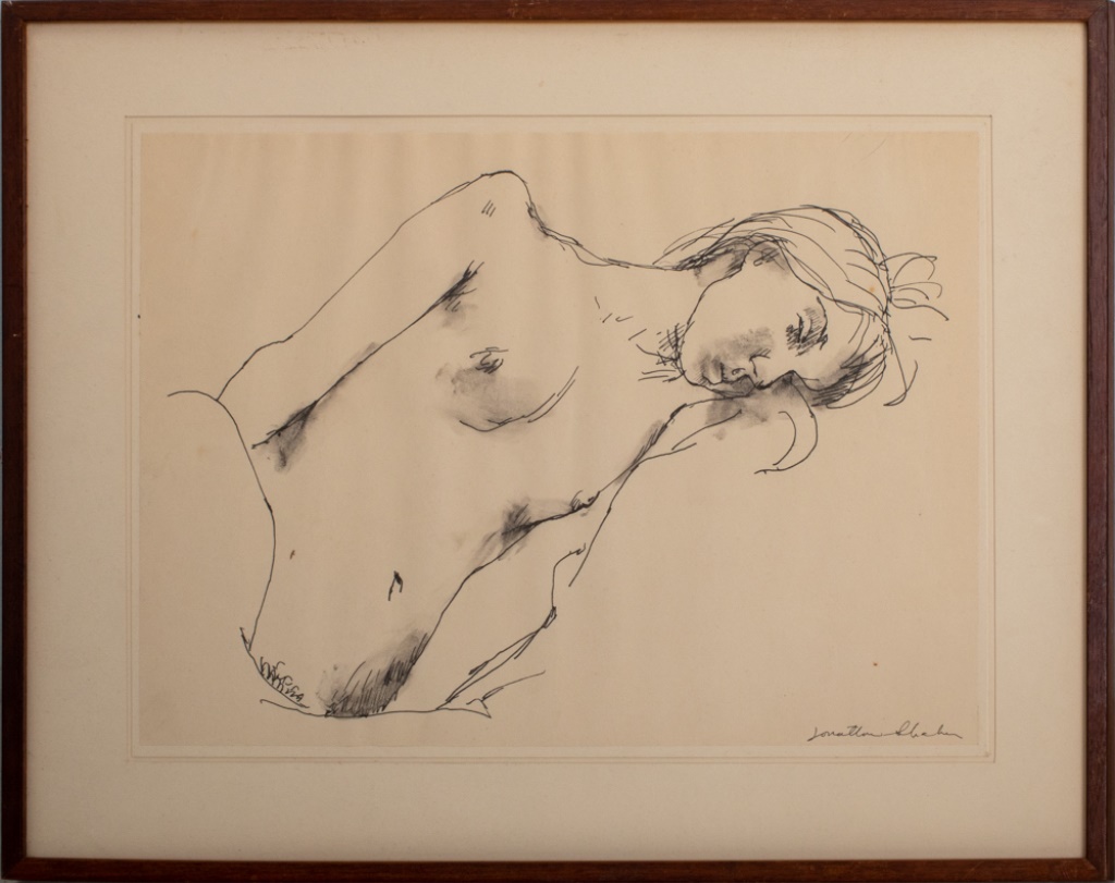 Appraisal: JONATHAN SHAHN 'NUDE WOMAN' INK ON PAPER Jonathan Shahn American