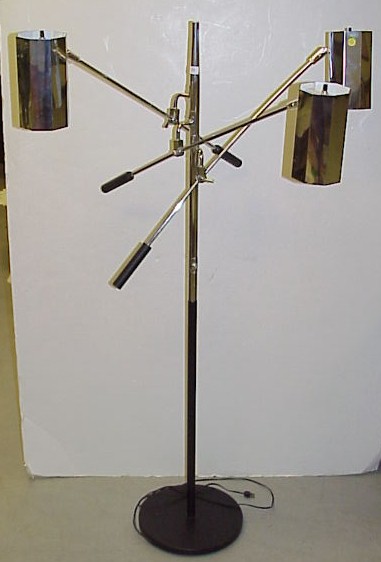 Appraisal: Chrome floor lamp Art Luce type with three adjustable arms