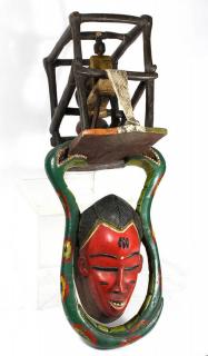 Appraisal: West African decorative parade mask in honor of the character