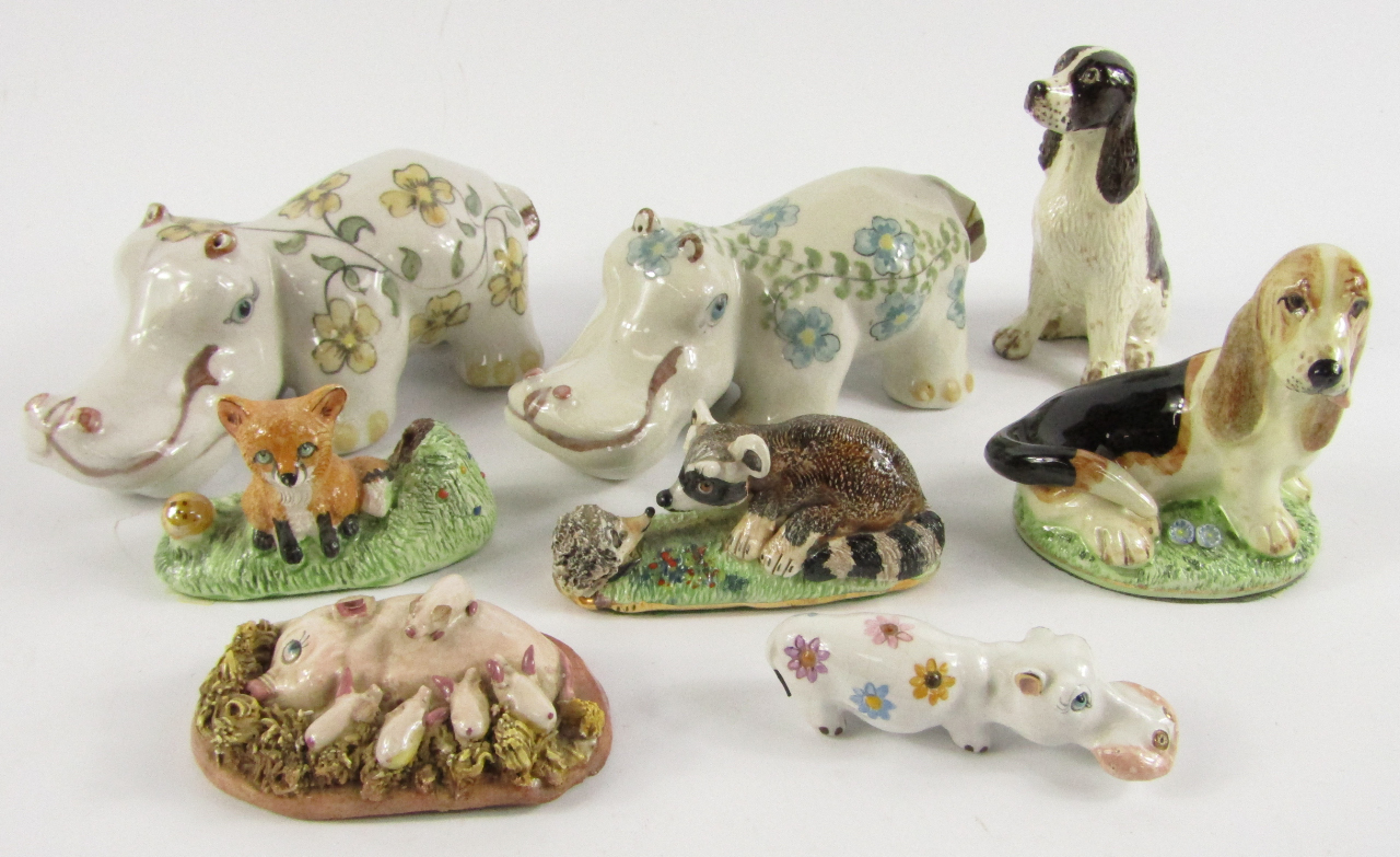 Appraisal: A group of Basil Matthew and Amanda Smith animal figures