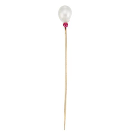 Appraisal: Natural Pearl Stickpin Estimate -