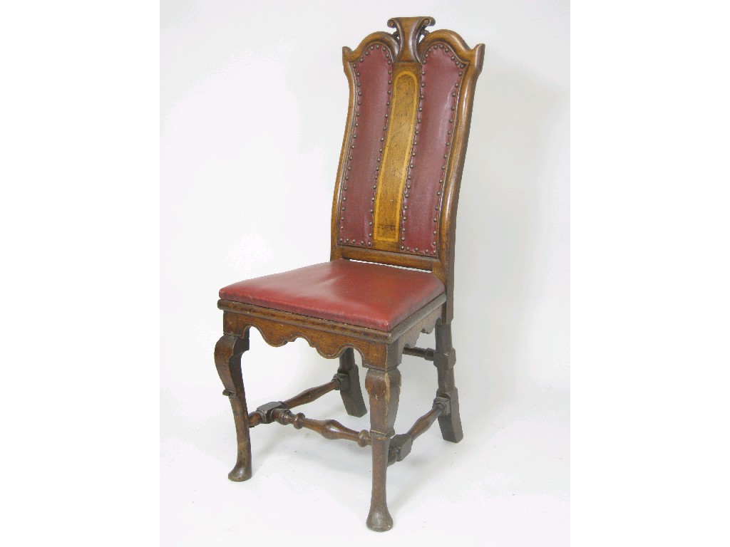 Appraisal: An th Century oak Side Chair with shaped top rail